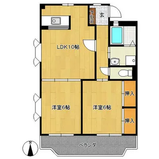 プラザ シラサギ【1階】の間取り