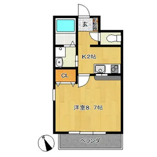 オーロラ【2階】の間取り