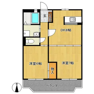 プラザ シラサギ【2階】の間取り