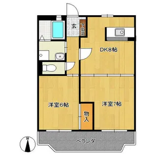 プラザ シラサギ【2階】の間取り