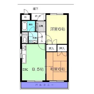 ベーネ江坂【1階】の間取り