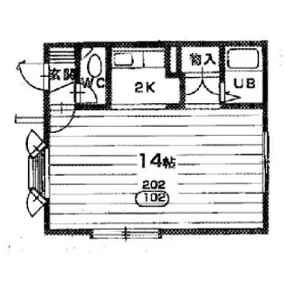 パーク311【202号室】の間取り