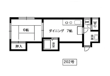 ミウラハイツ【202号室】の間取り