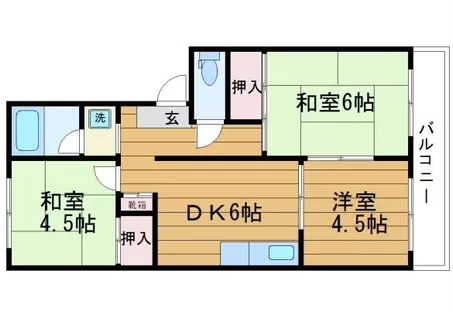 大阪府摂津市三島3丁目【アパート】の間取り