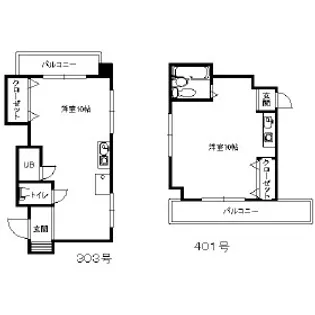 宮村ビル【401号室】の間取り