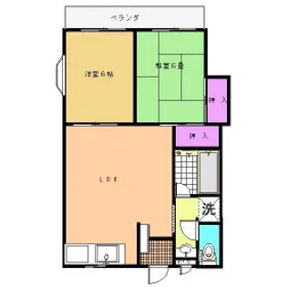 シャロム大善寺【1階】の間取り