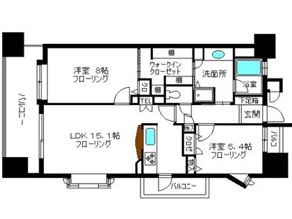 アーサー春日原センティオ【503号室】の間取り