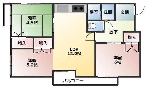 パロマアルディア【304号室】の間取り