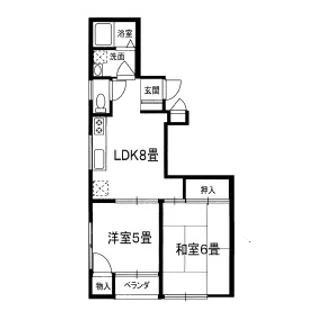 アーバンステージ生瀬【201号室】の間取り
