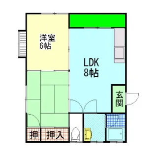 宮前ハイツ【2階】の間取り