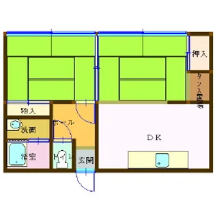 永田コーポ【202号室】の間取り