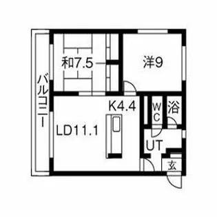 シャトー27【402号室】の間取り