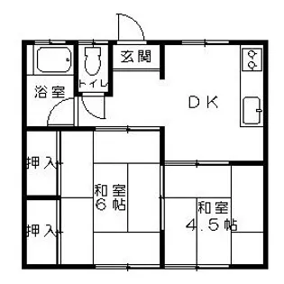 四柳ハイツ【202号室】の間取り