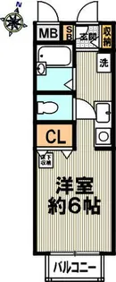 フレール六甲【101号室】の間取り