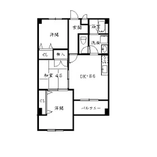 山田ビル【4階】の間取り