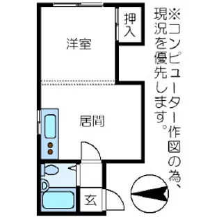 メゾンドパーク【102号室】の間取り