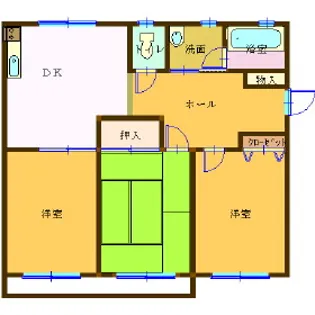 クリスタルハイツ【1階】の間取り