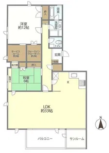 月見が丘マンションD棟【6階】の間取り