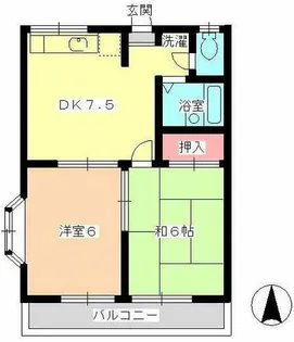 エステートピア丸尾【2階】の間取り