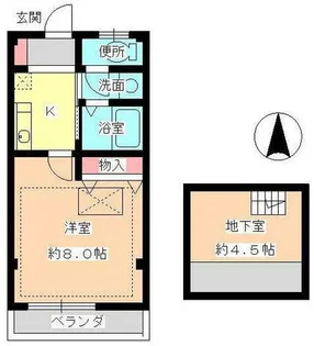 メゾンカナ【1階】の間取り