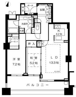 レジデンスコート住吉本町【5階】の間取り