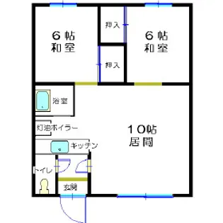 第6田辺マンション【201号室】の間取り
