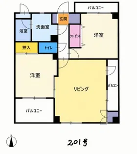 吉住ビル【201号室】の間取り