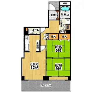 ピフレ新長田【6階】の間取り