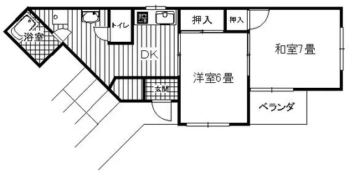 コーポ静【6号室】の間取り