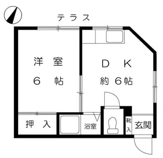 下田コーポ【1階】の間取り