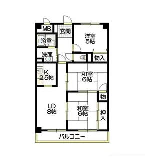 ラフィナートYOK【B号室】の間取り