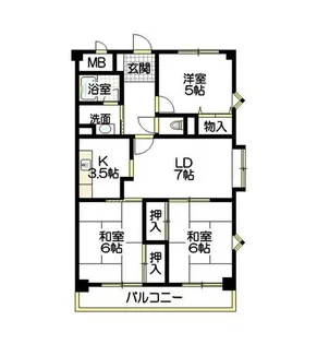 ラフィナートYOK【C号室】の間取り