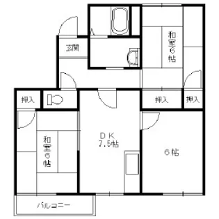 ハイツホルスト【202号室】の間取り