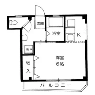 ハイツ紺利【2階】の間取り
