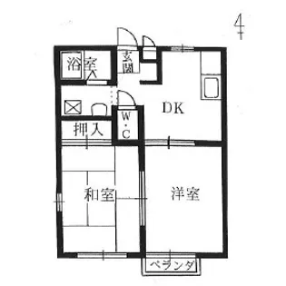 ガーデンシティ東明【2階】の間取り