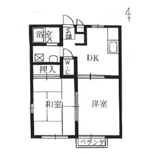 ガーデンシティ東明【2階】の間取り