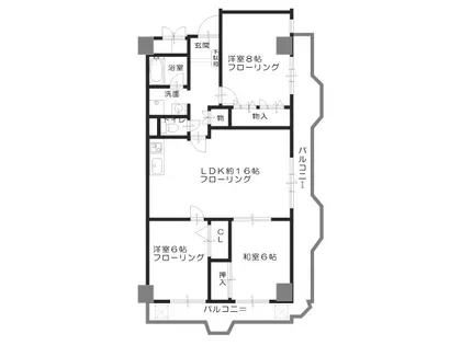 シャルマンコーポ神足【5階】の間取り