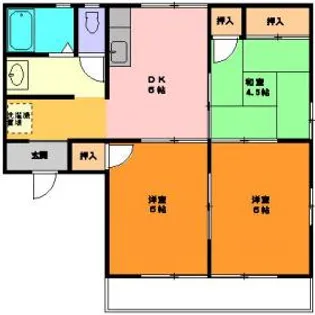 飯村ハイツ【2階】の間取り