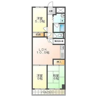 藤和明石公園ハイタウン【8階】の間取り