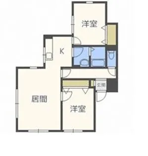 ヒルズーK【101号室】の間取り