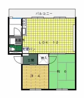渦森コーポA棟【502号室】の間取り