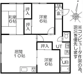 こまどりアパート【205号室】の間取り