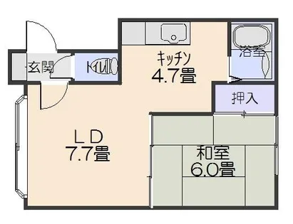 ホワイトハイム24【6号室】の間取り