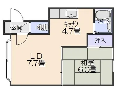 ホワイトハイム24【6号室】の間取り