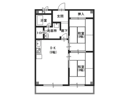 日商岩井朱雀マンション【11階】の間取り