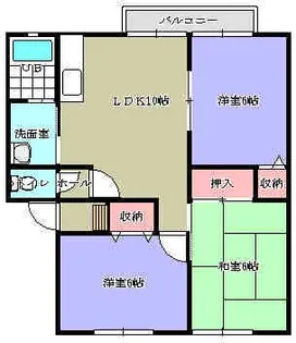 猪熊ハイツ【B号室】の間取り