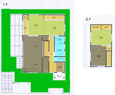 滋賀県野洲市永原【一戸建】の間取り