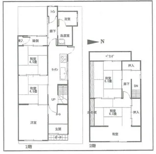 京都府京都市北区小山元町【一戸建】の間取り