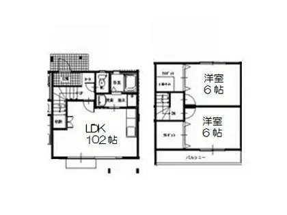 パークイースト【B号室】の間取り
