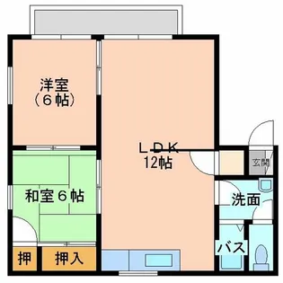 グリーンヒル御館山【201号室】の間取り